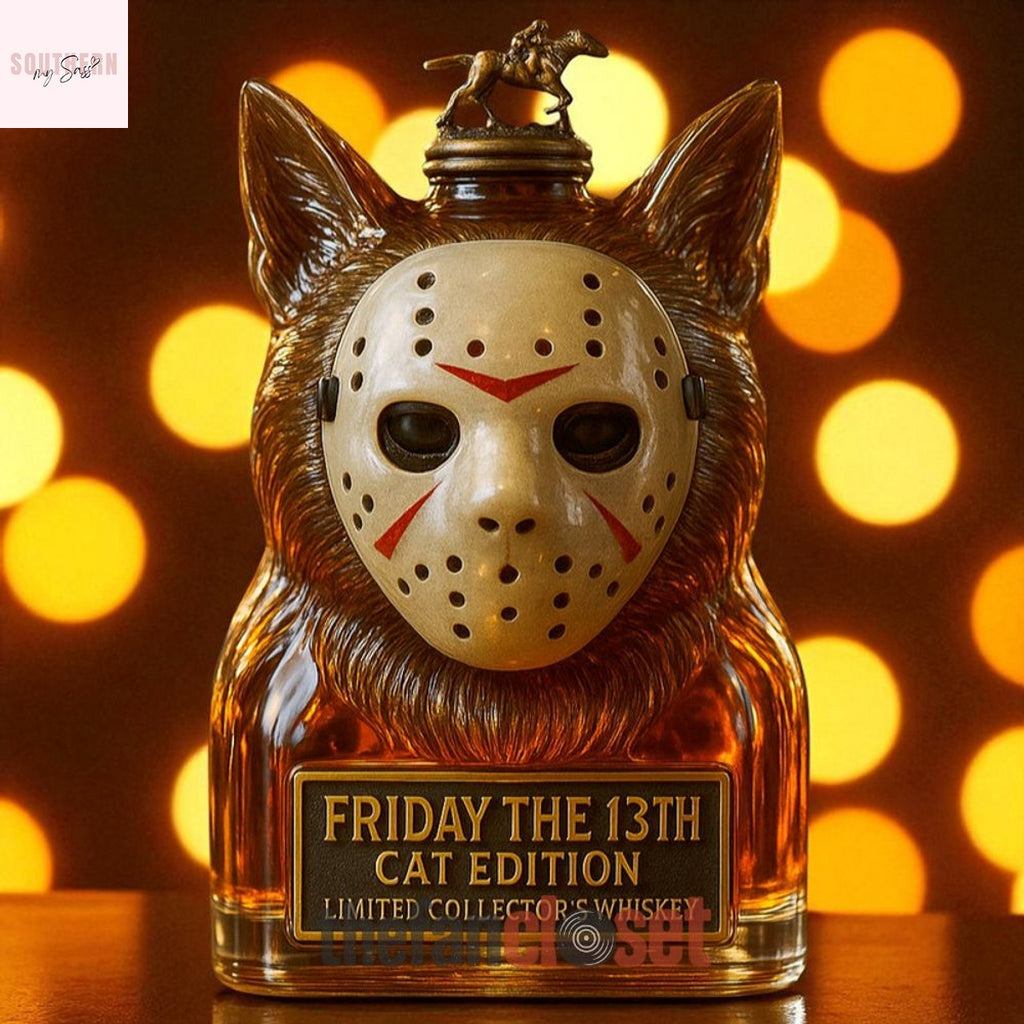 Friday The 13th Cat Edition Whiskey Bottle