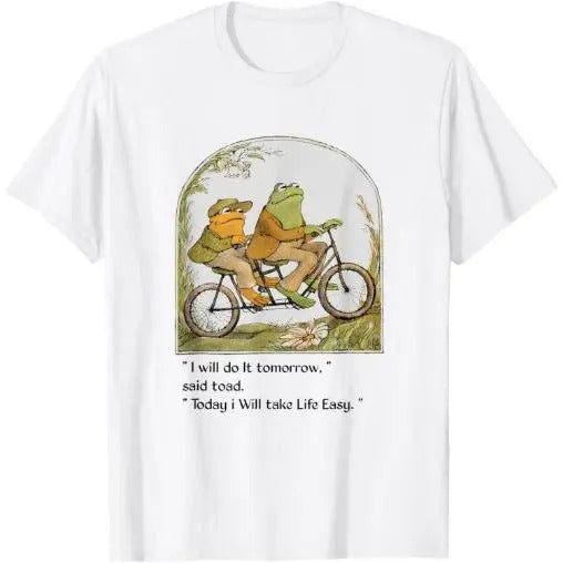 frog and toad shirt I Will do It tomorrow said toad T-Shirt Made in USA Hoodie, Sweatshirt | HypeCrazeTee.com