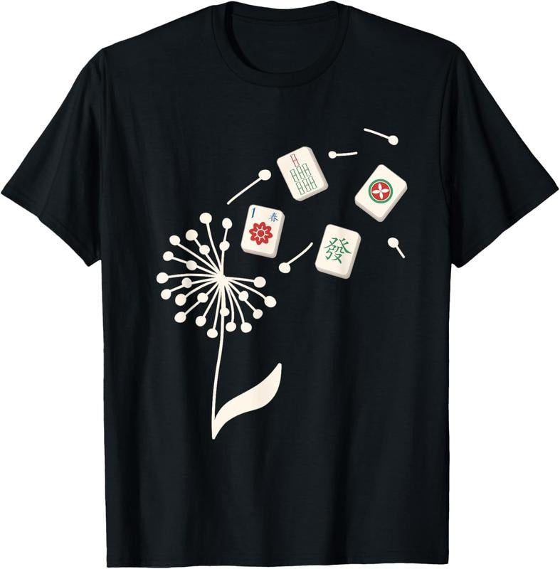 game tiles dandelion girl chinese board game tiles mah-jongg T-Shirt Hoodie, Sweatshirt | HypeCrazeTee.com