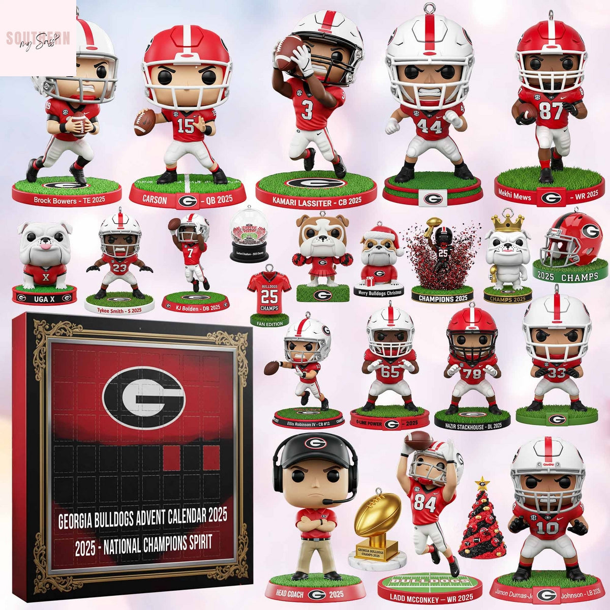 Georgia Bulldogs 2025 National Champions Spirit Advent Calendar