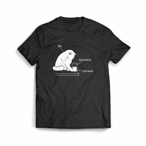 Glass Graphic Optimist And Pessimist Men's T-Shirt