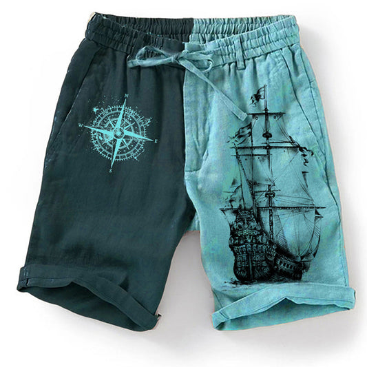 Men's Graphic Color Block Boat Shorts Summer Shorts Beach Shorts Mid Waist Streetwear Hawaiian Designer Casual Daily Holiday Drawstring Elastic Waist 3D Print Designer Clothing Apparel