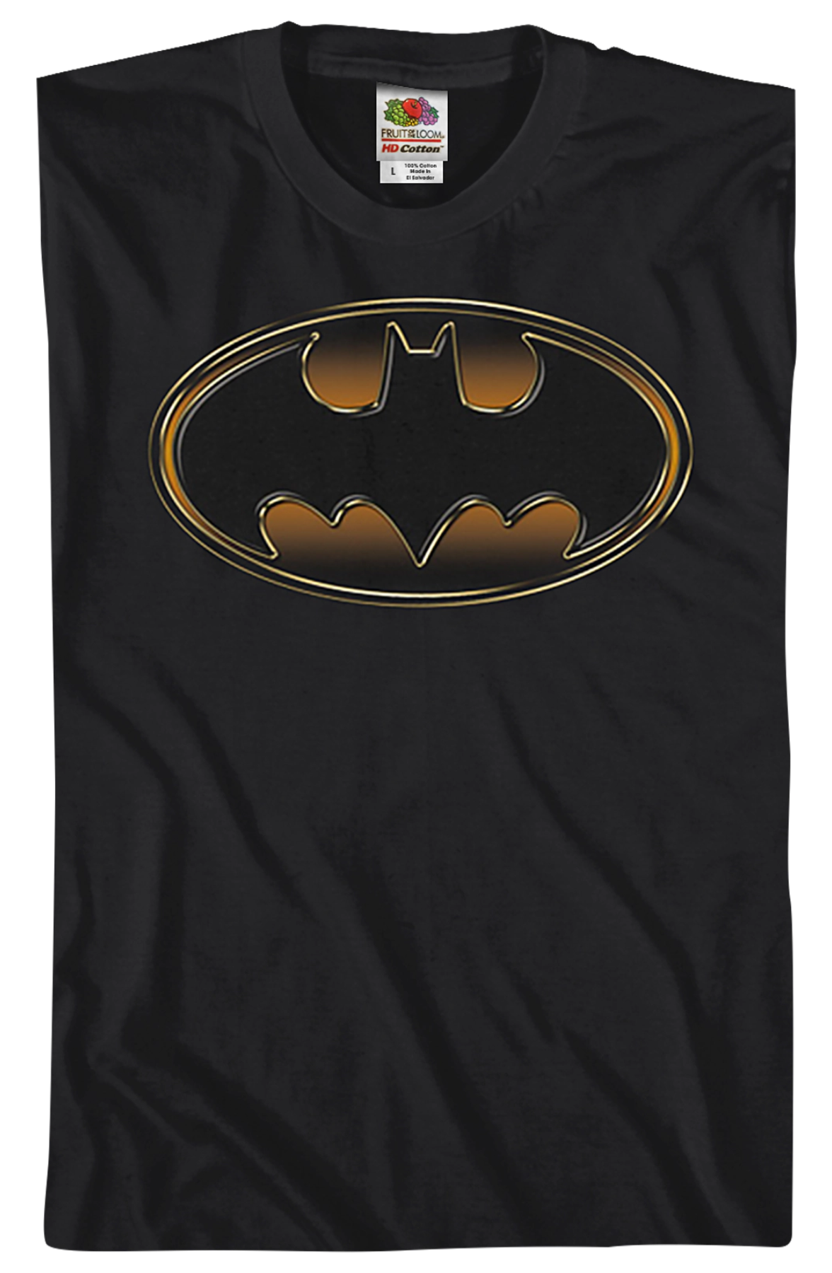 Gold and Black Logo Batman T-Shirt
