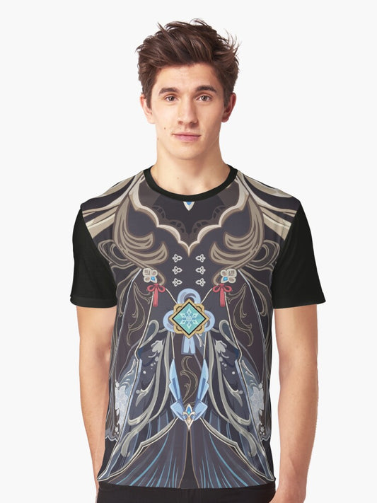 Shenhe Frost Flower Dew Genshin Impact Graphic T-Shirt