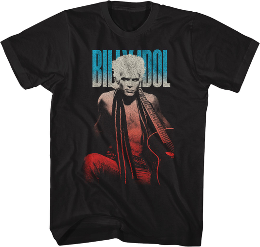 Gradient Guitar Pose Billy Idol T-Shirt