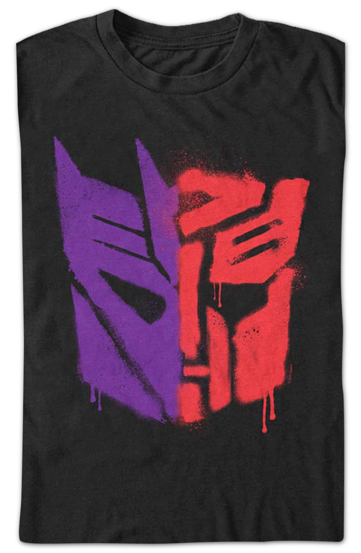 Graffiti Split Logos Transformers T-Shirt