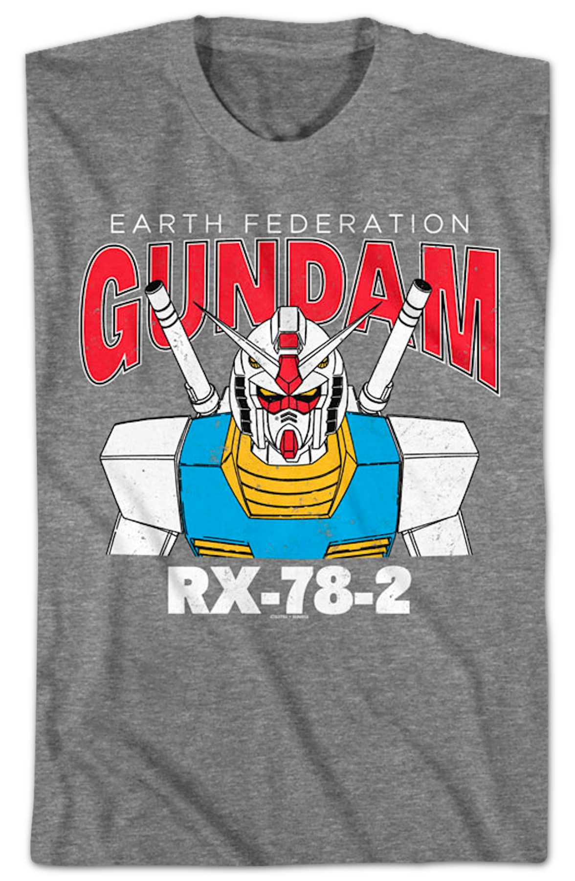 Graphite Heather Earth Federation Gundam T-Shirt