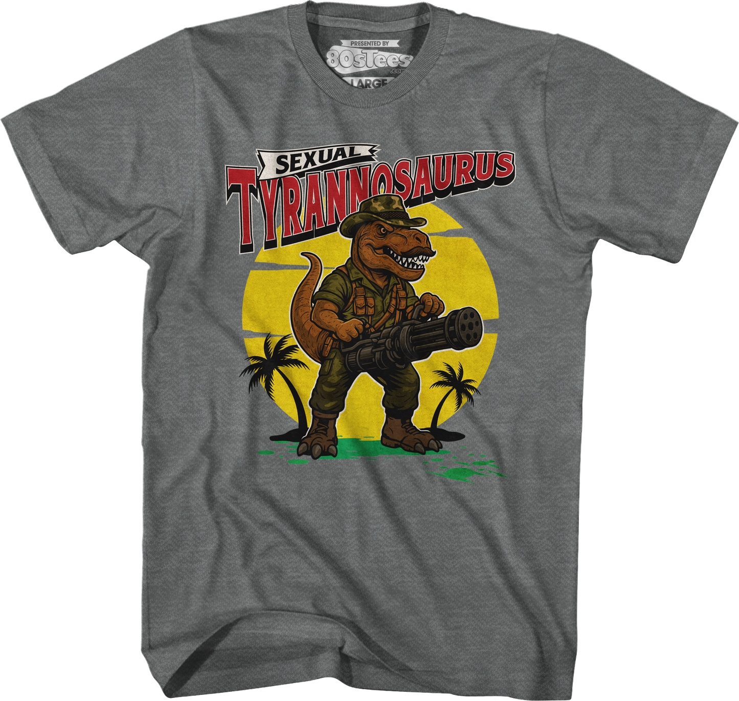 Graphite Heather Sexual Tyrannosaurus T-Shirt