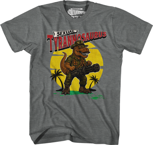 Graphite Heather Sexual Tyrannosaurus T-Shirt