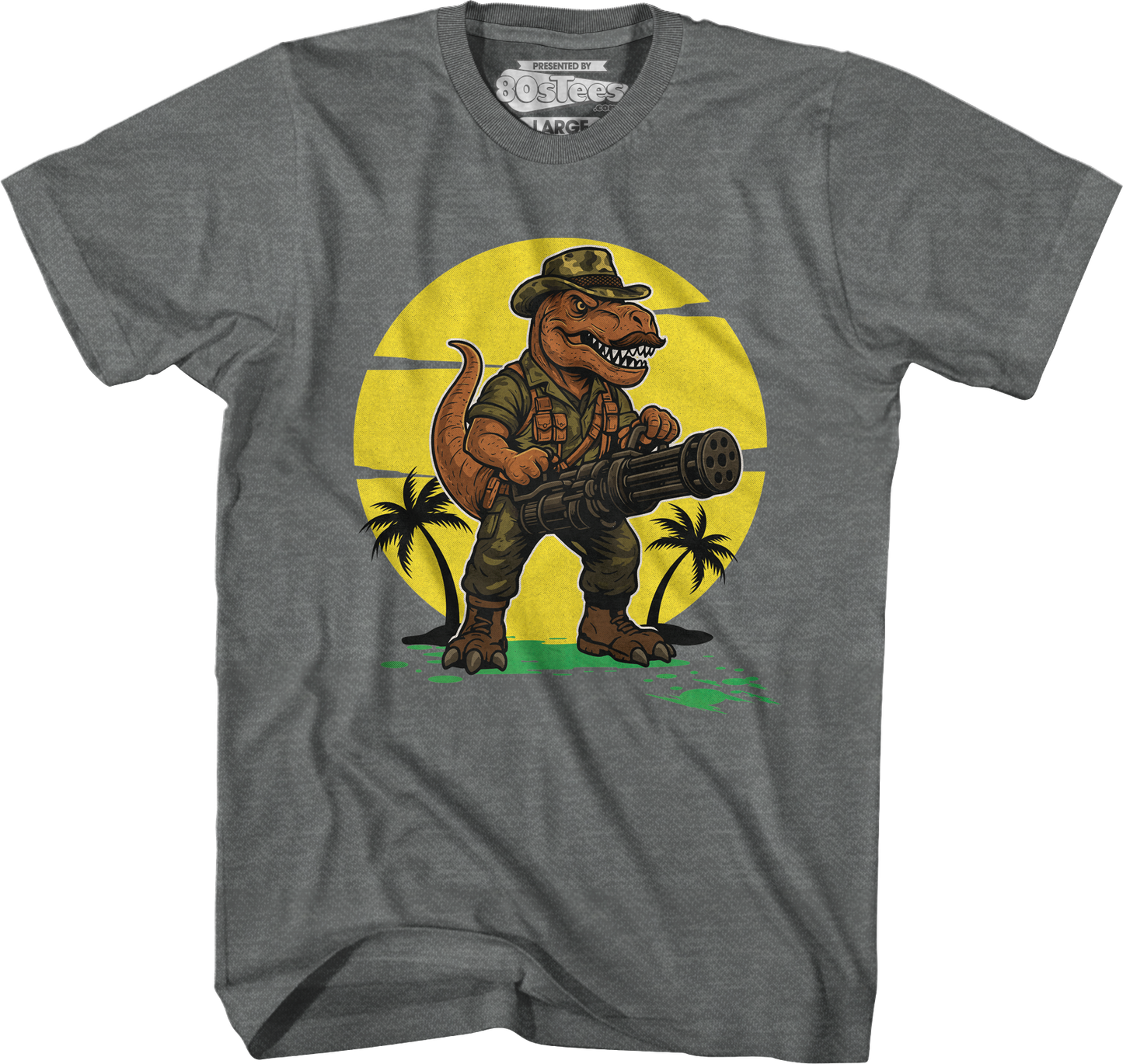 Graphite Heather Simple Sexual Tyrannosaurus T-Shirt