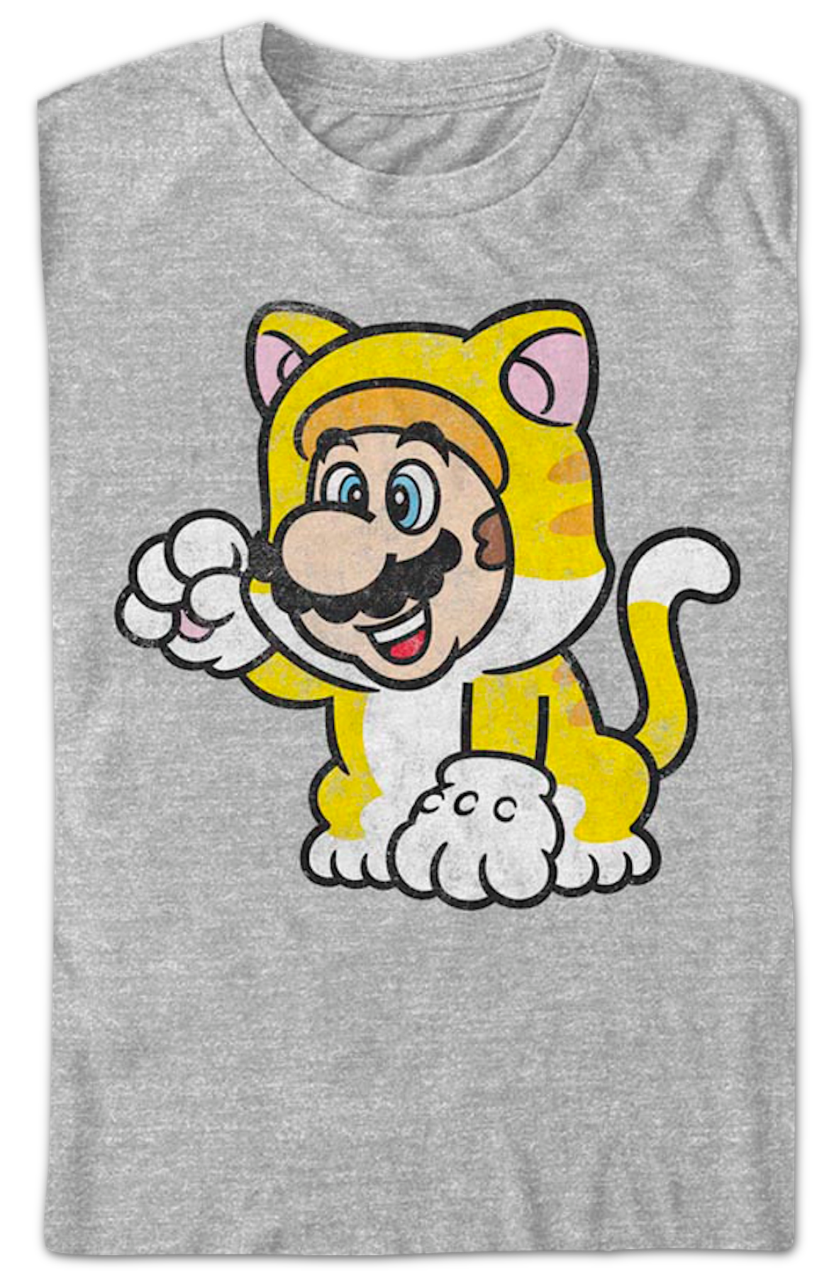 Gray Cat Mario Super Mario Bros. T-Shirt