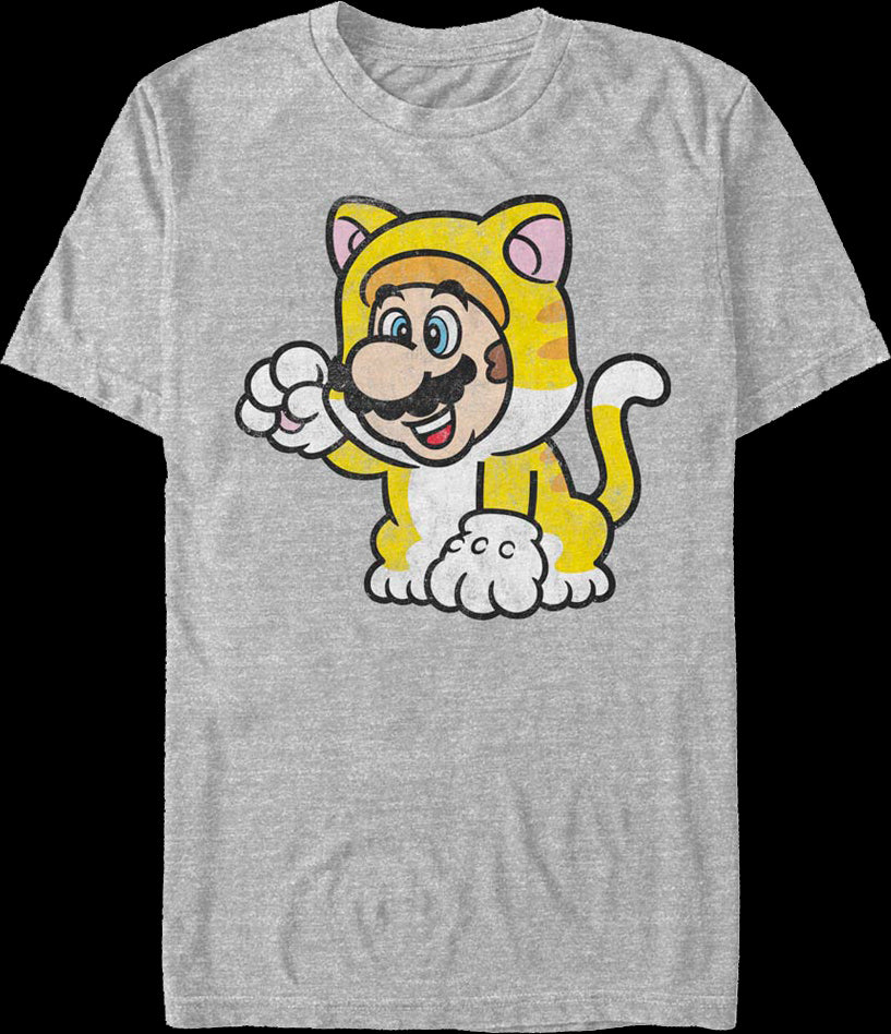 Gray Cat Mario Super Mario Bros. T-Shirt