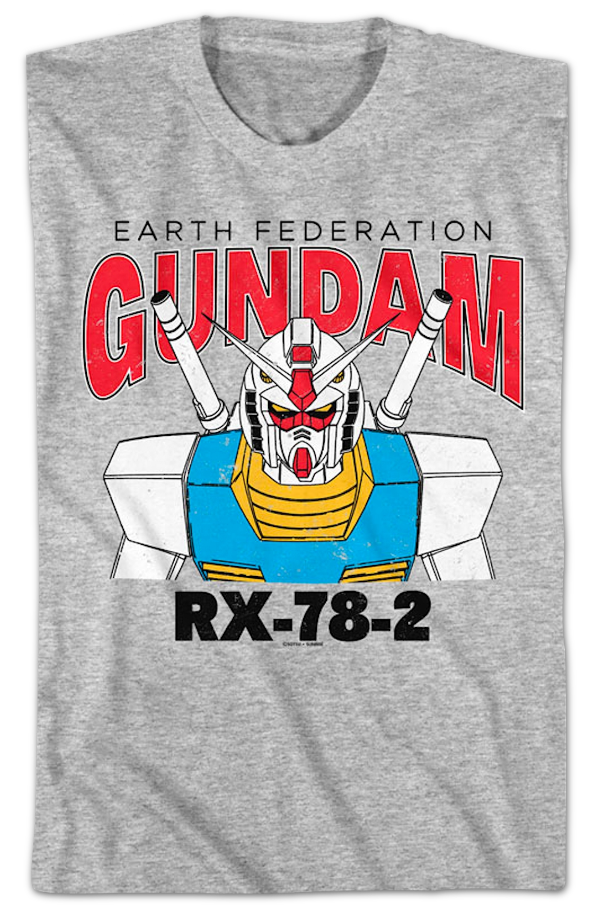 Gray Heather Earth Federation Gundam T-Shirt