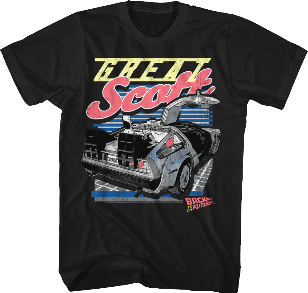 Great Scott DeLorean Back To The Future T-Shirt
