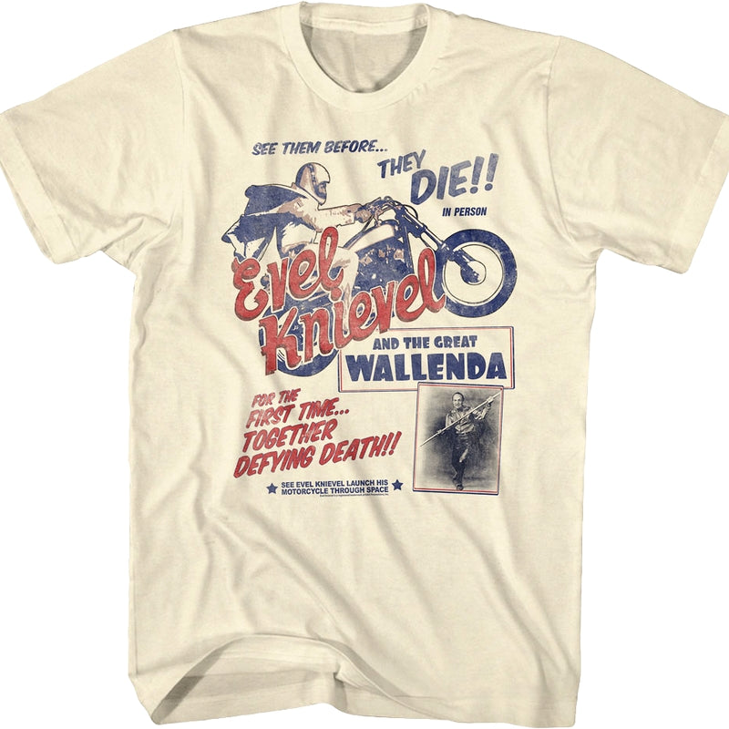 Great Wallenda and Evel Knievel T-Shirt
