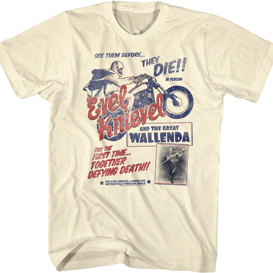 Great Wallenda and Evel Knievel T-Shirt