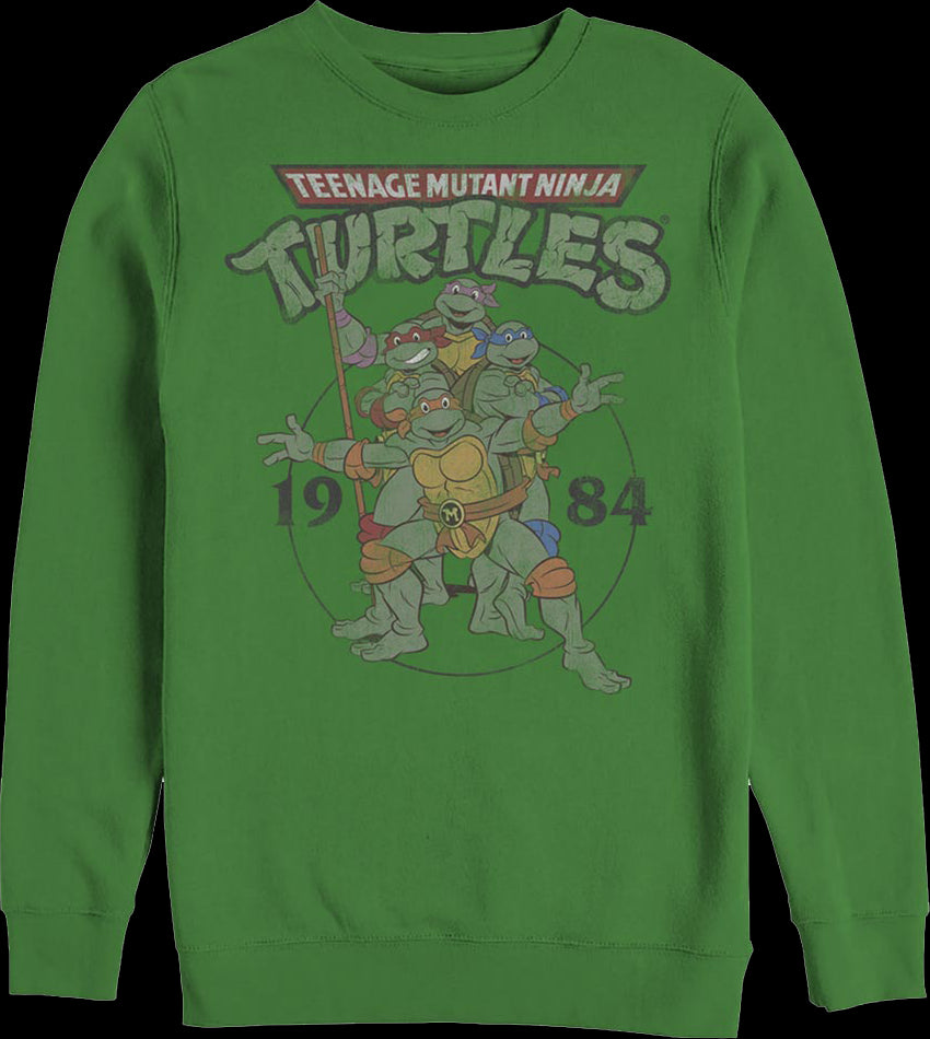Green 1984 Teenage Mutant Ninja Turtles Sweatshirt