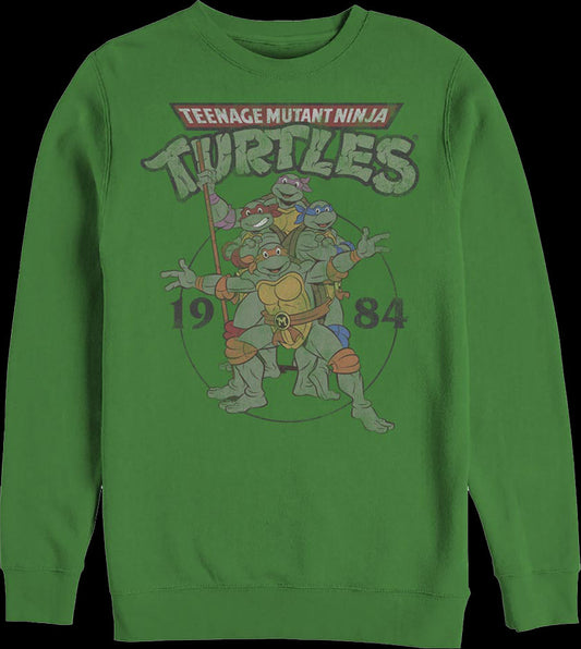 Green 1984 Teenage Mutant Ninja Turtles Sweatshirt