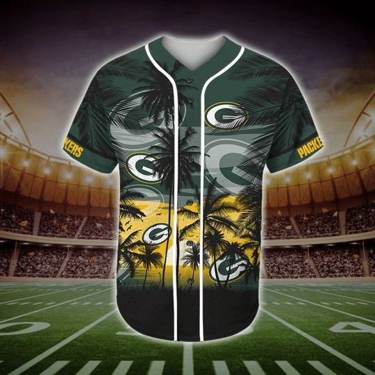 Green Bay Packers Tropical Baseball Jersey Gifts for Fans - lylyprint.com