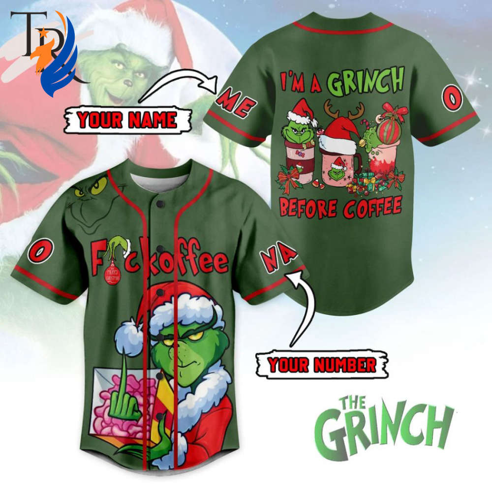Grinch Christmas Baseball Jersey - Bafud
