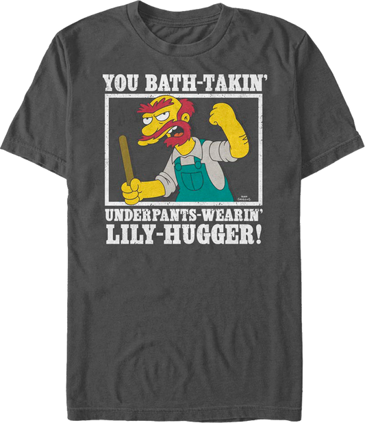 Groundskeeper Willie Lily-Hugger Simpsons T-Shirt