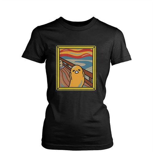 Gudetama The Scream Womens T-Shirt Tee