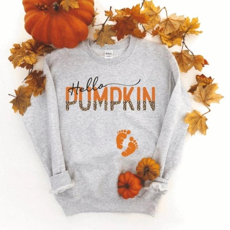 hello pumpkin pregnancy sweater - hello pumpkin pregnancy announcement sweatshirt - fall pregnancy sweaters - fall...