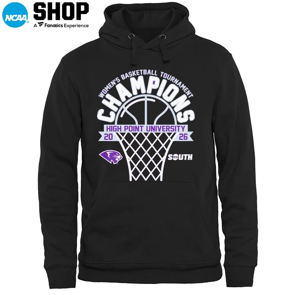 High Point Panthers 2026 Big South Women’s Basketball Tournament Champions T-Shirt