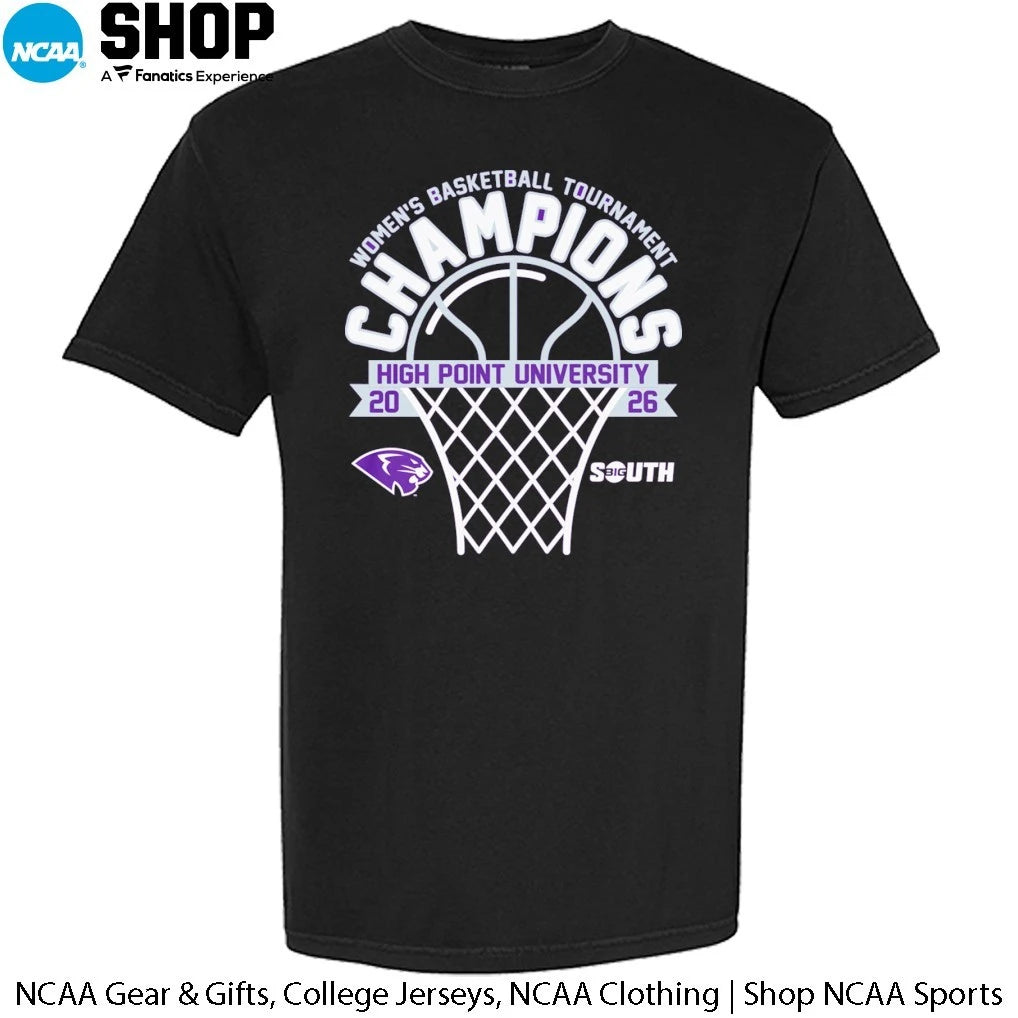 High Point Panthers 2026 Big South Women’s Basketball Tournament Champions T-Shirt