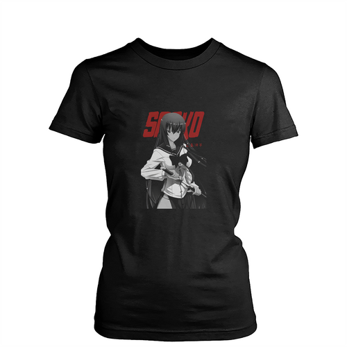 Highschool Of The Dead Saeko Busujima Anime Womens T-Shirt Tee