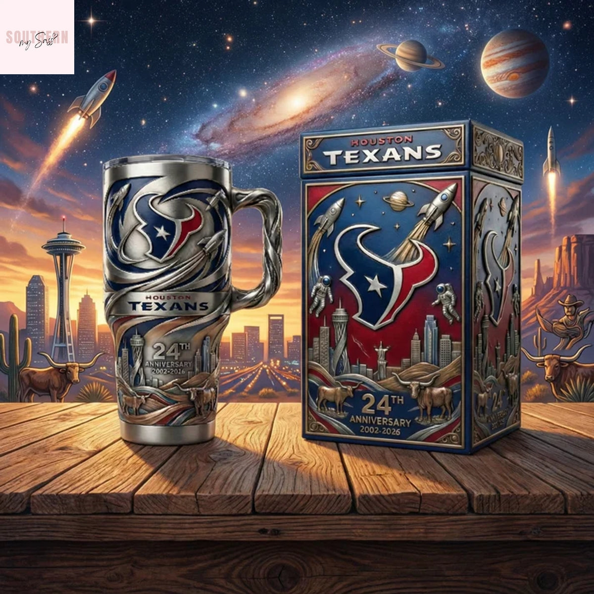 Houston Texans 24th Anniversary Tumbler