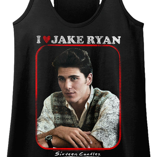 I Love Jake Ryan Sixteen Candles Racerback Tank Top