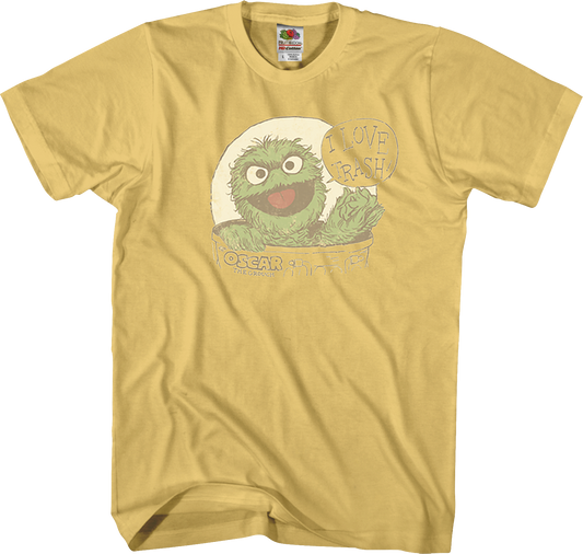 I Love Trash Oscar The Grouch T-Shirt