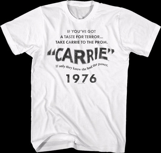 If You've Got A Taste For Terror Carrie T-Shirt