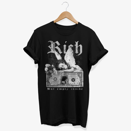 Grunge Aesthetic Emotional Angel T-shirt | Angelcore Melancholy Graphic Tee | Urban Streetwear Renaissance Gifts