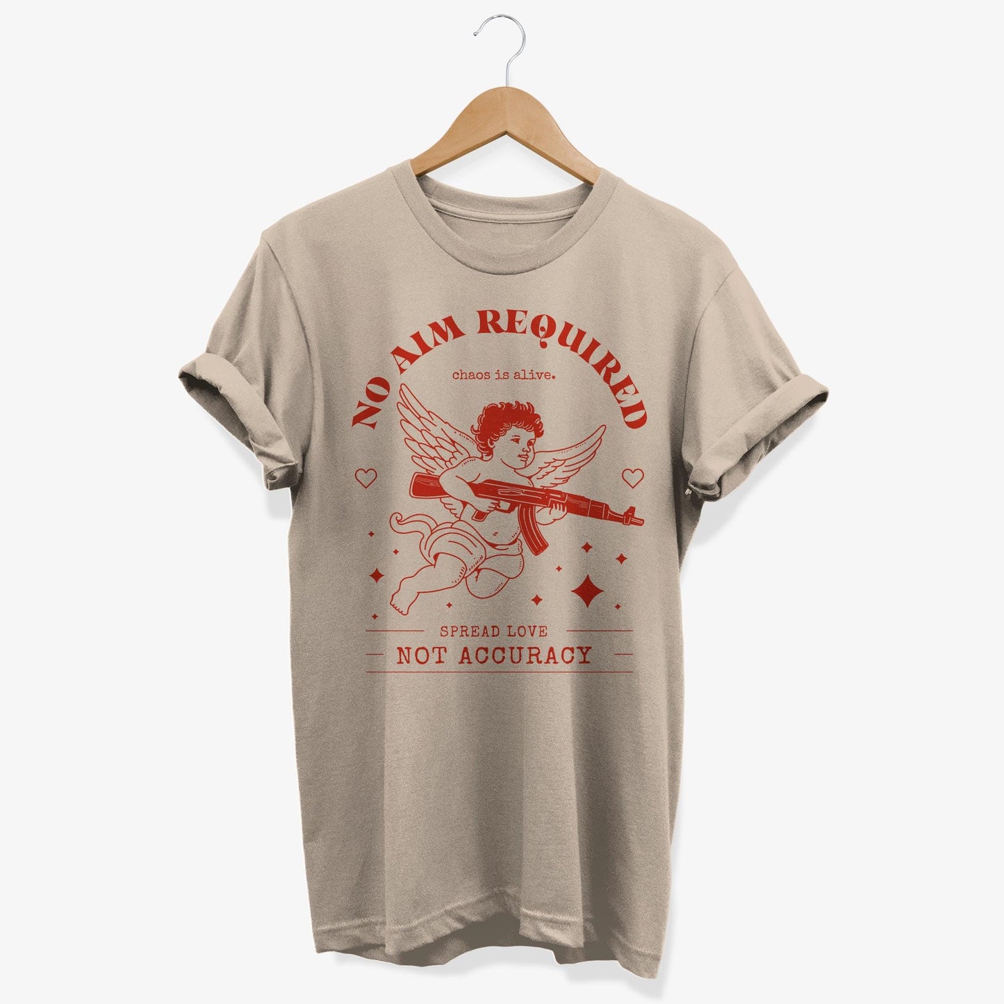 Spread Love Cupid Angel T-shirt | Quirky Valentine Angel Graphic Tee | St Valentine Day Inspirational Gift