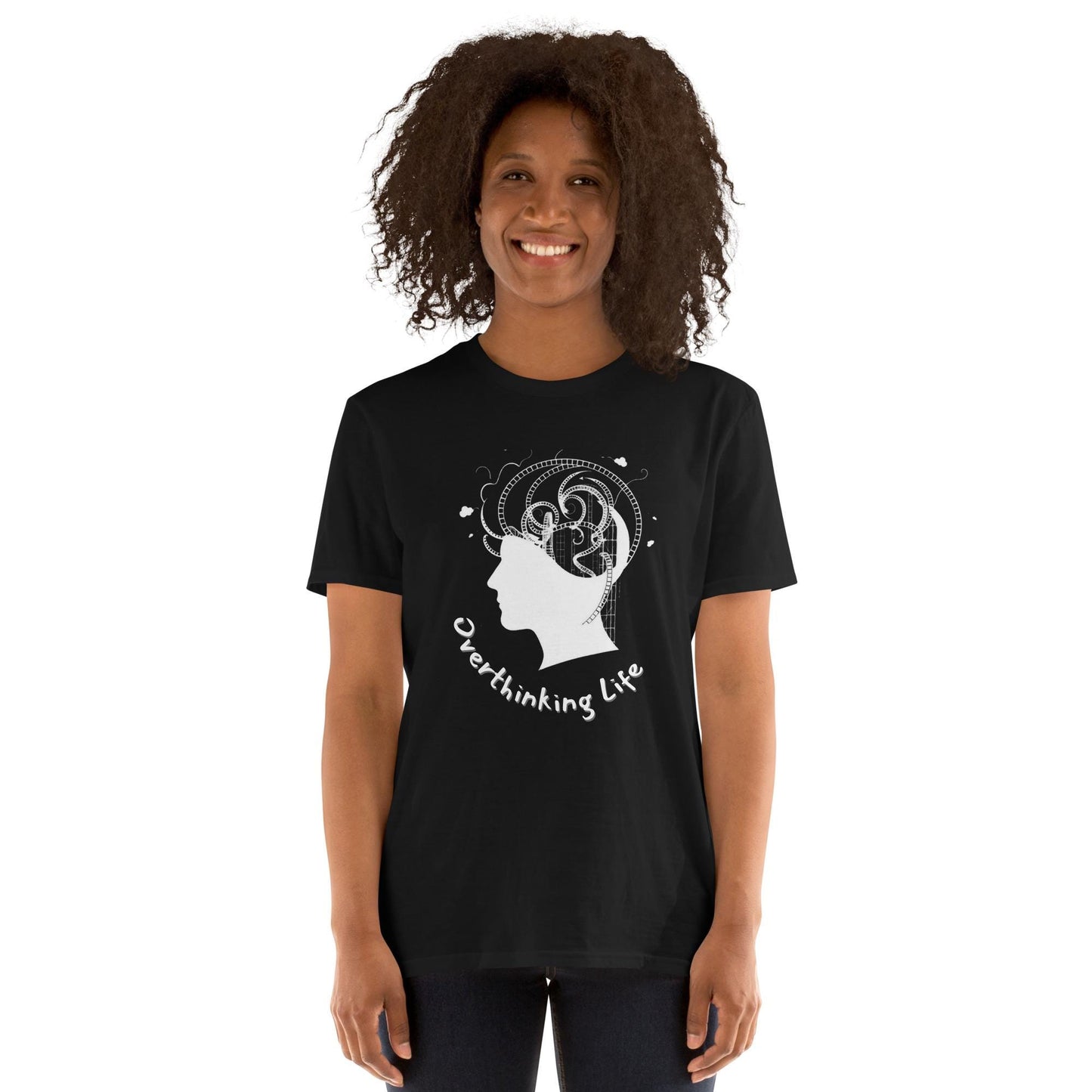 Overthinking Life Soft Style T-Shirt, Funny Overthinking Shirt, Life Struggles Tee, Humorous Graphic Tee, Stress Relief Shirt