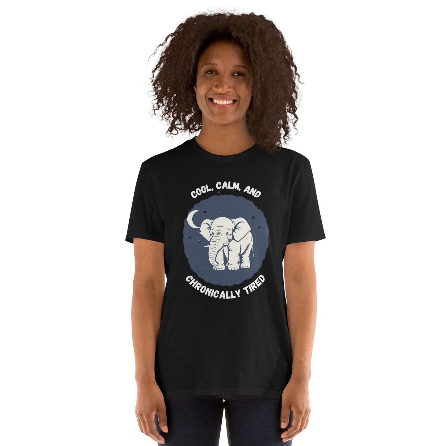 Cool Calm and Chronically Tired Soft Style T-Shirt, Funny Lazy Graphic Tee, Chronic Fatigue Shirt, Humorous Tired Shirt, Relaxation Shirt