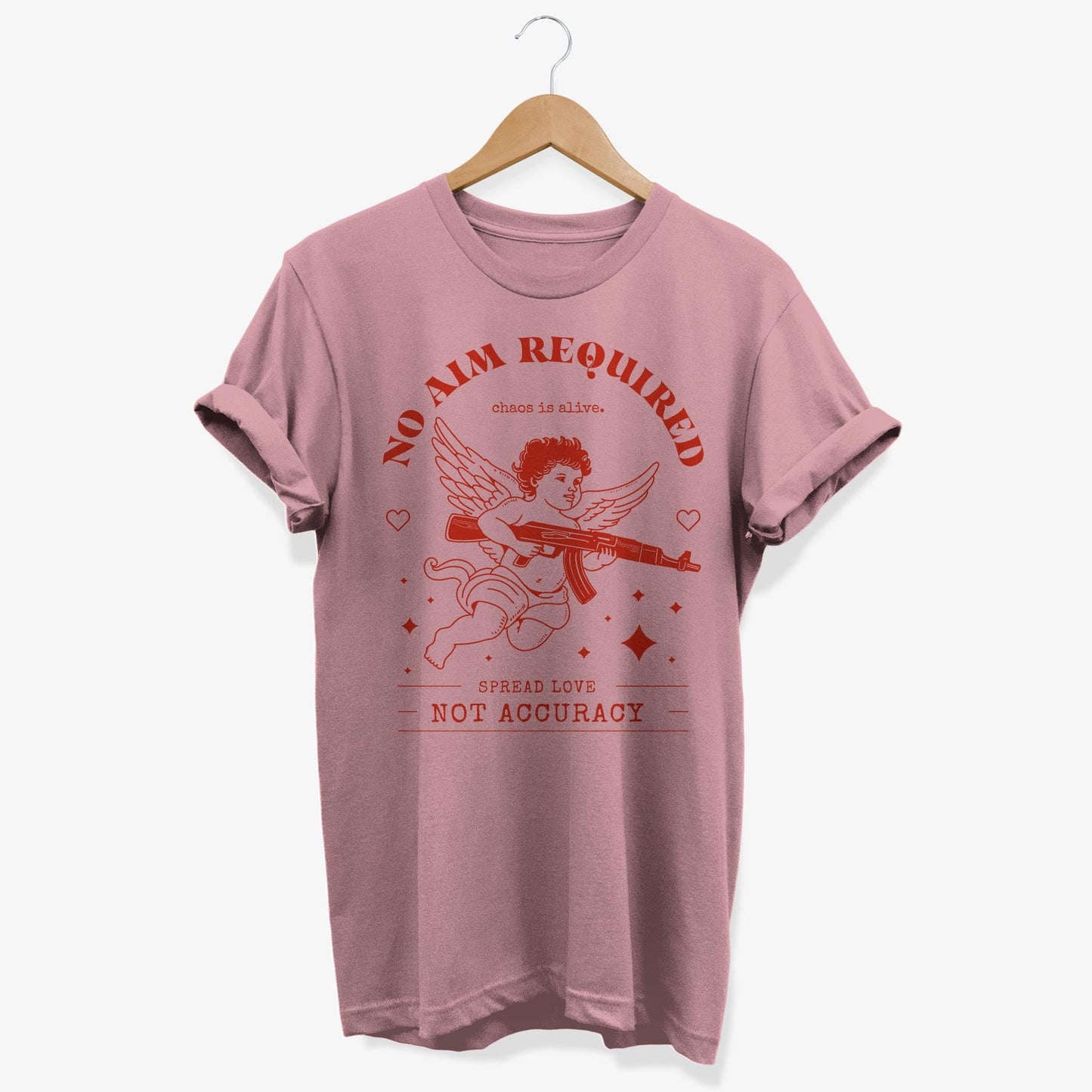Spread Love Cupid Angel T-shirt | Quirky Valentine Angel Graphic Tee | St Valentine Day Inspirational Gift