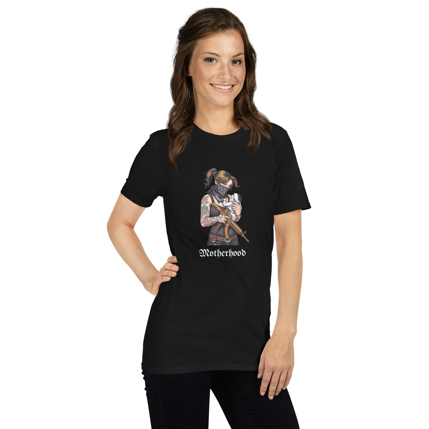 Motherhood Soft Style T-Shirt, Funny Mom Shirt, Trendy Mother Tee, Casual Graphic Tee, Mom Life Shirt, Funny Mom T-Shirt, Gift for Mom