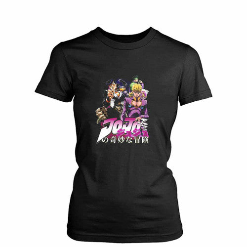 Jo Jo Anime Jojo Bizzare Anime Womens T-Shirt Tee