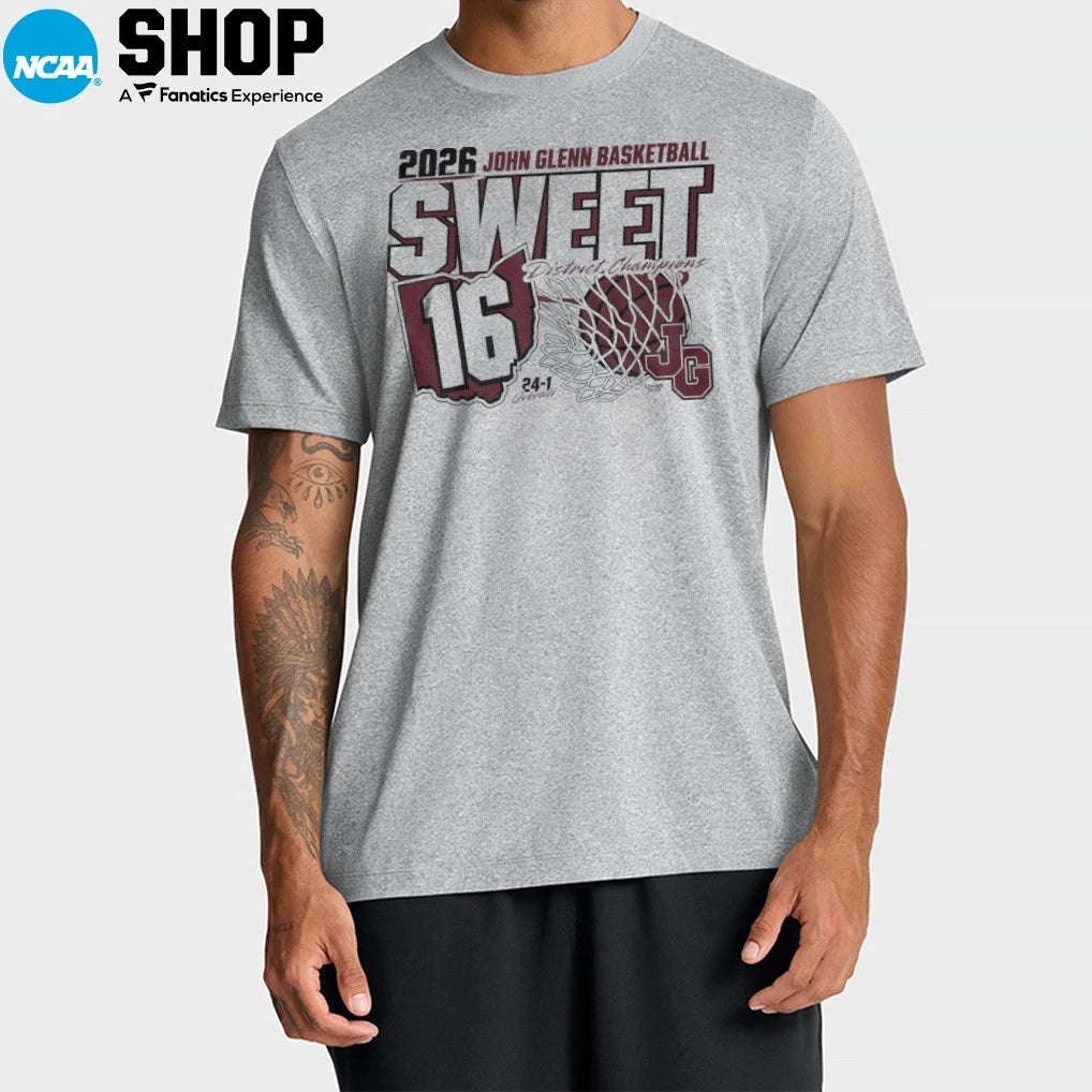 John Glenn Basketball 2026 Sixteen District Champions T-Shirt
