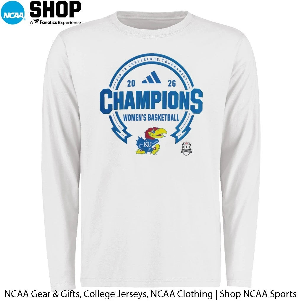 Kansas Jayhawks 2026 Women’s Basketball Big 12 Champions T-Shirt