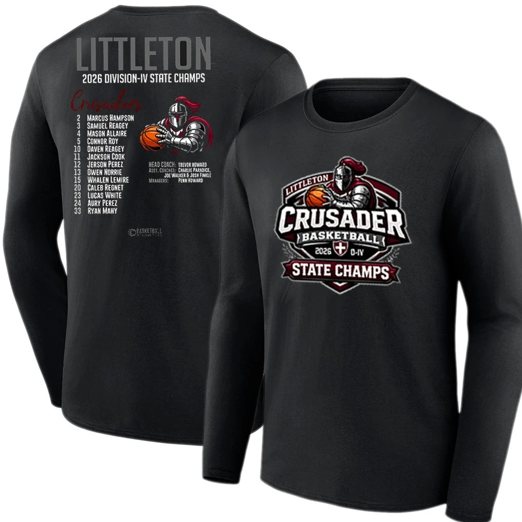 Littleton Crusader Basketball 2026 DIV State Champs T-Shirt