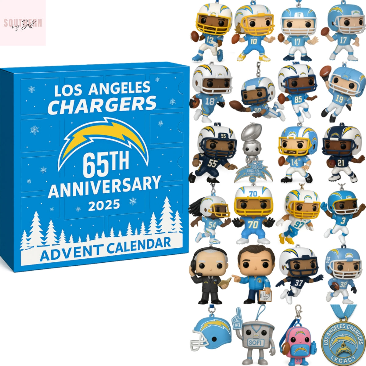 Los Angeles Chargers 65th Anniversary 2025 Advent Calendar