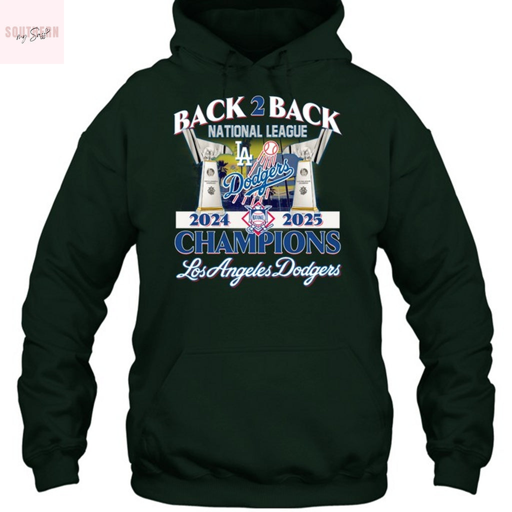 Los Angeles Dodgers National League Champions Back 2 Back Unisex T-Shirt