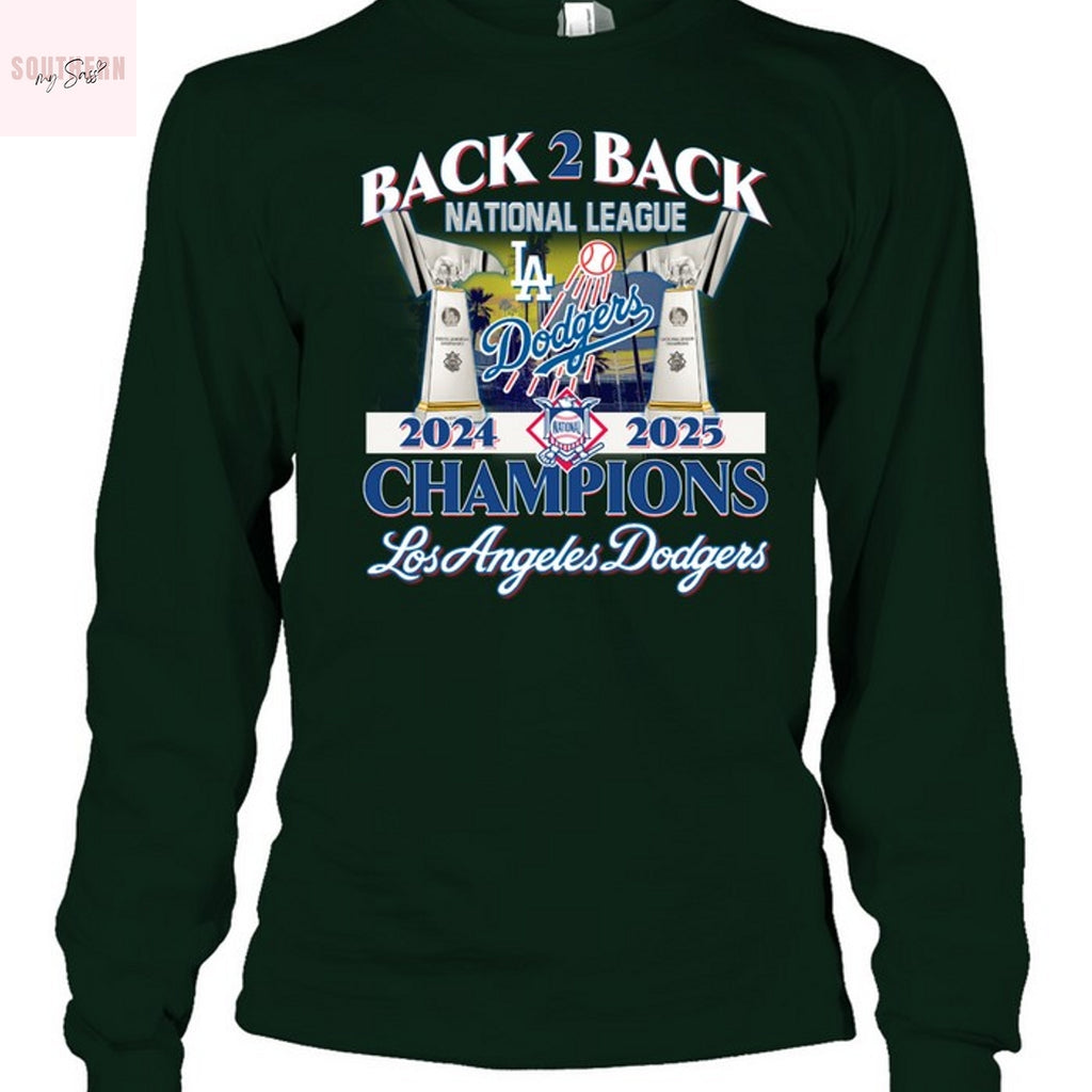 Los Angeles Dodgers National League Champions Back 2 Back Unisex T-Shirt