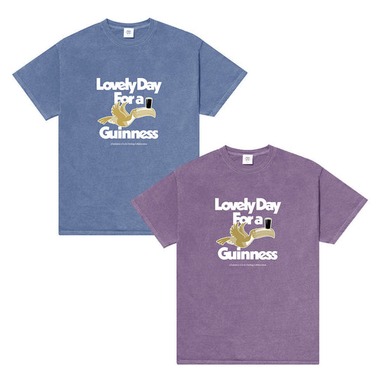 Guinness x UN:IK 'Lovely Day' Vintage Washed Tee Twinpack - Blue/Purple