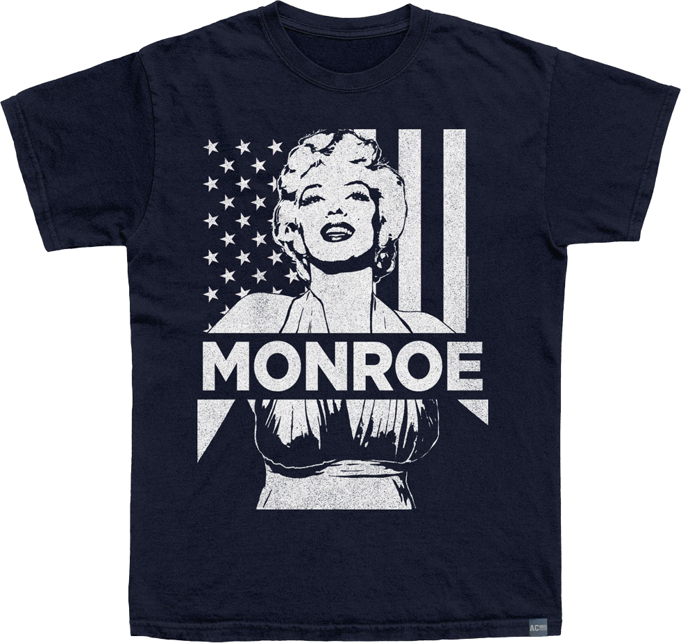 Made In USA Vintage American Flag Marilyn Monroe T-Shirt