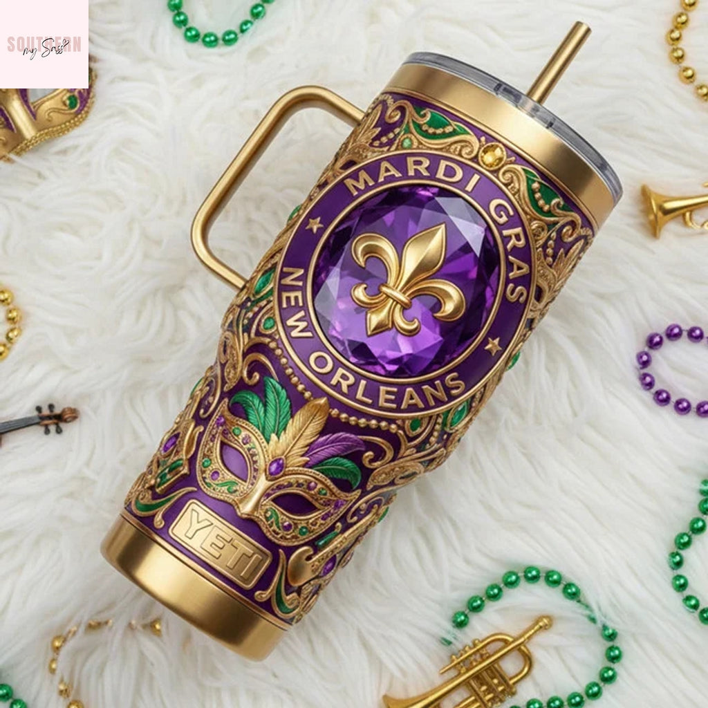 Mardi Gras New Orleans Tumbler